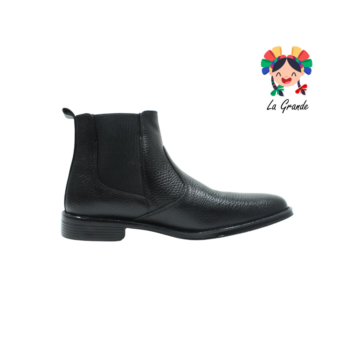 D917 VIAKENTTO Negro Barcelona Piel Bota Casual para Caballero