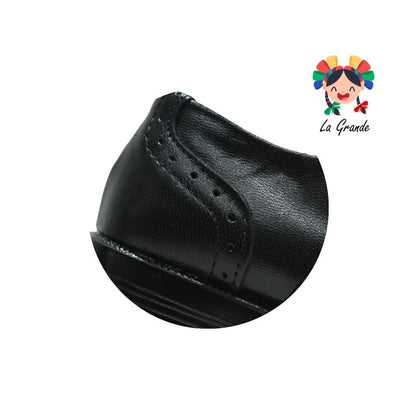 D920 VIAKENTTO Negro Nápoles  Piel Zapato vestir Casual para Niño y Caballero