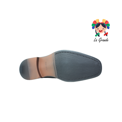 D954 VIAKENTTO Negro Nápoles Piel Zapato de Vestir para Caballero