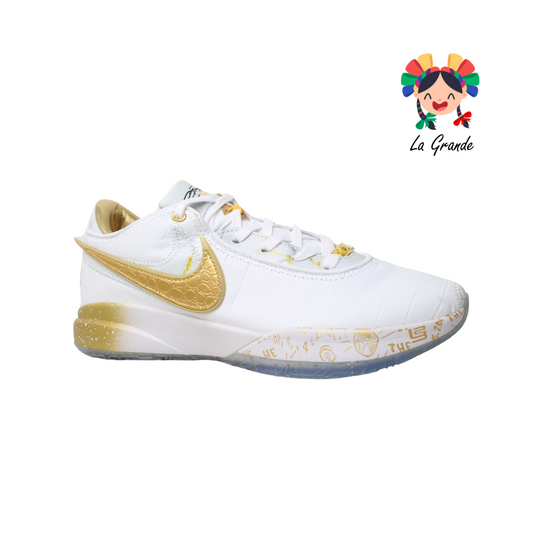 DV3021-411 NIKE Blanco Dorado Tenis Importado para Joven y Caballero