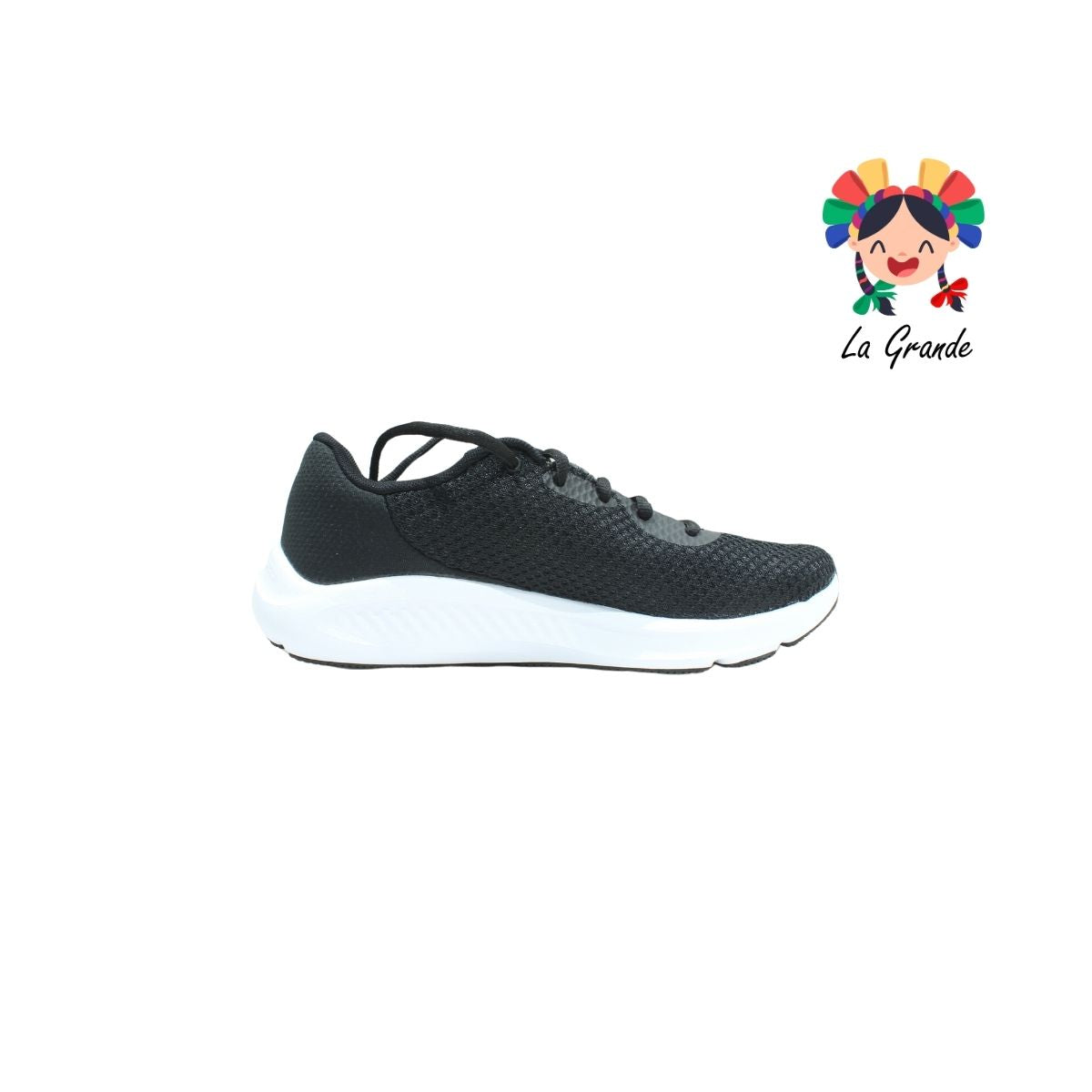 E12-UNDER ARMOUR PERSUIT Negro Tenis Deportivo Original Importado para Dama y Joven