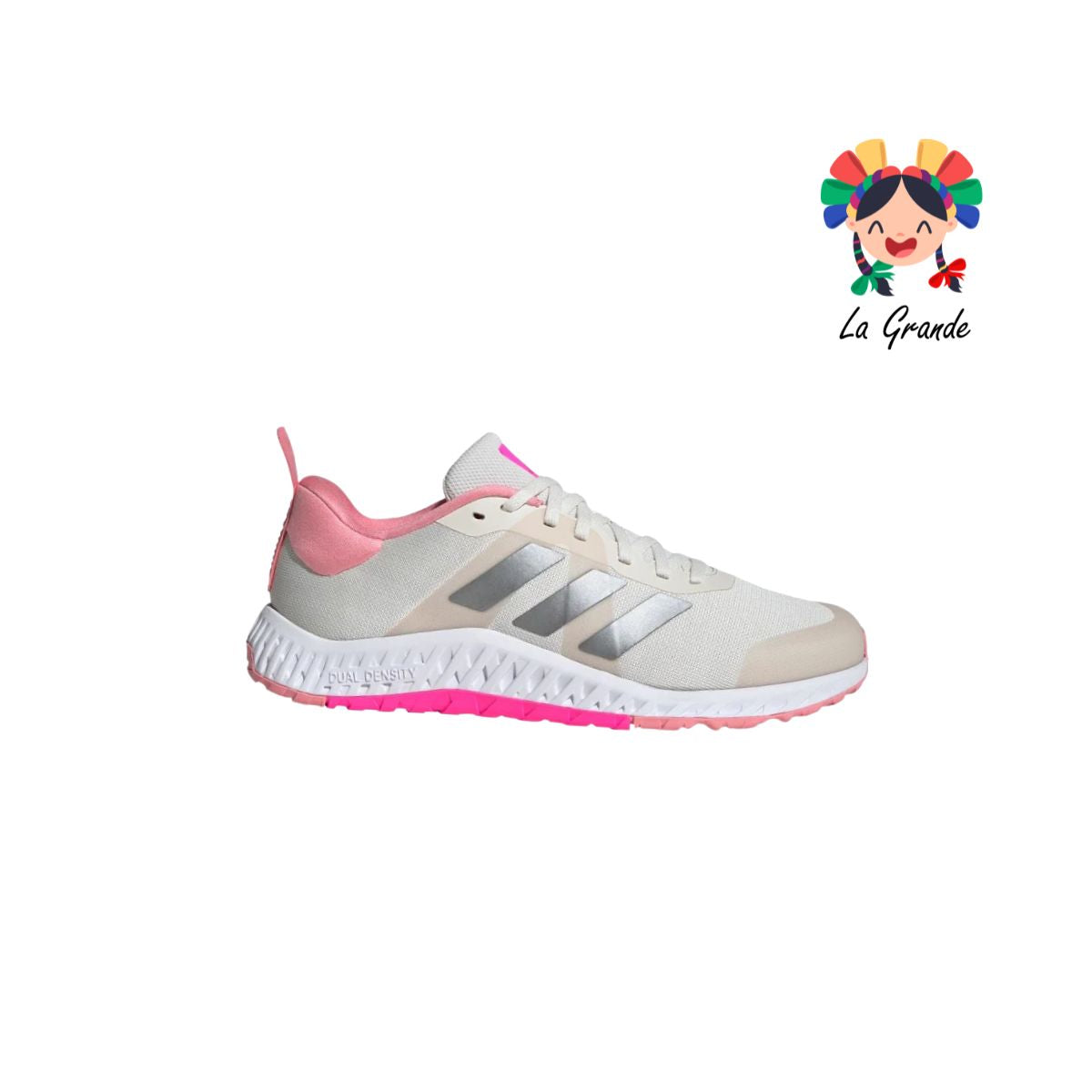 EVERYSET ADIDAS Beige Rosa Tenis Deportivo Original Importado para Dama