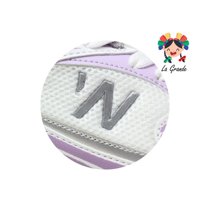 F6 NEW LINE Blanco Lila Tenis Deportivo para Niña y Dama
