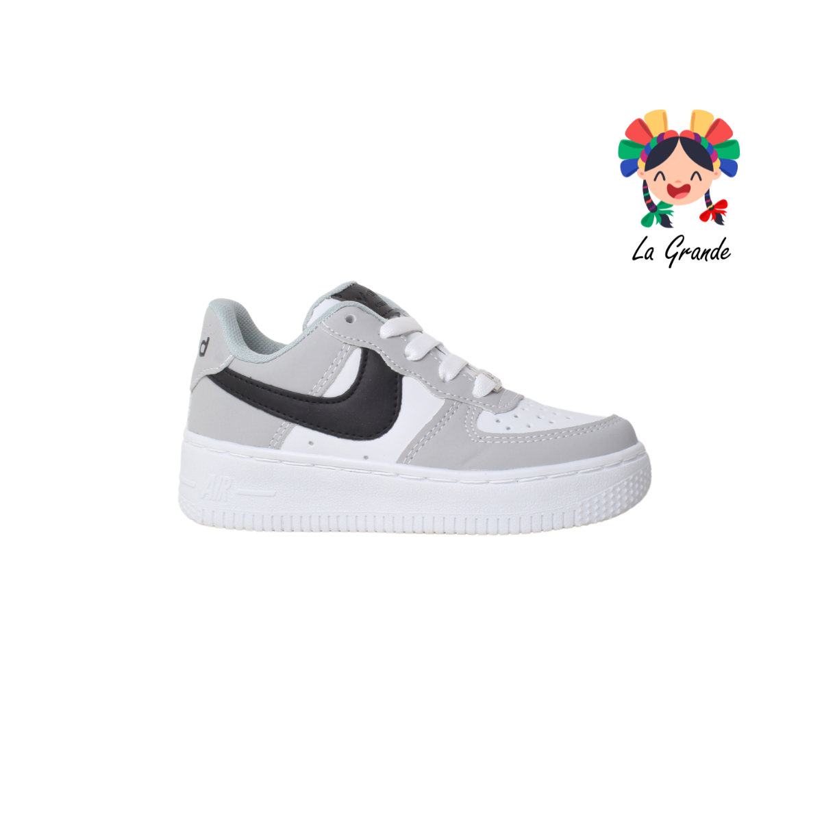 FX X-PLOD Gris Bco Ngo Sint Tenis Casual para Niña,Niño,Dama y Joven