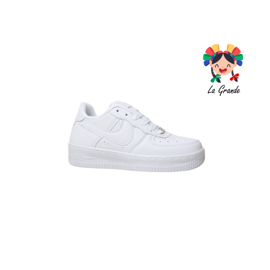 FX X-PLOD Blanco Blanco Sint Tenis Escolar Choclo Niña, Niño, Dama y Joven