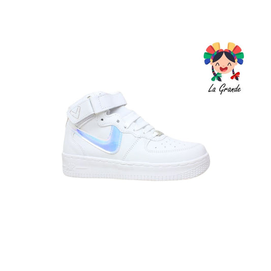 FXX-PLOD Blanco Paraíso Sintético Tenis Casual para Niña y Dama