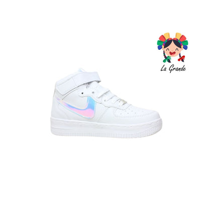 FXX-PLOD Blanco Paraíso Sintético Tenis Casual para Niña y Dama