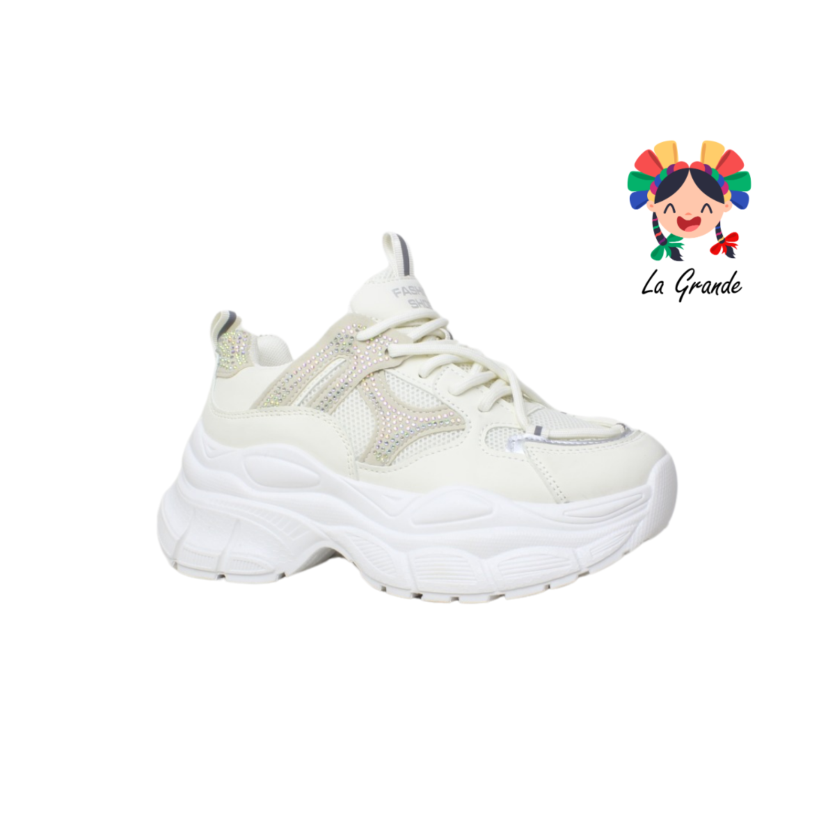 G04-1B FOSUM Beige Textil Tenis Casual Estilo Urban para Dama