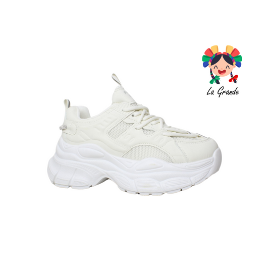 G04-4B FOSUM Beige Textil Tenis Casual Estilo Urban para Dama
