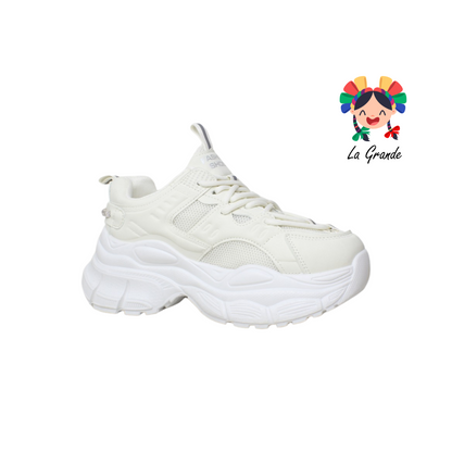 G04-4B FOSUM Beige Textil Tenis Casual Estilo Urban para Dama