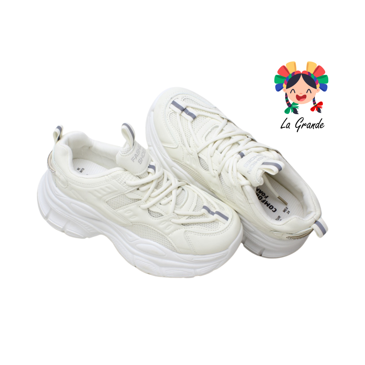 G04-4B FOSUM Beige Textil Tenis Casual Estilo Urban para Dama