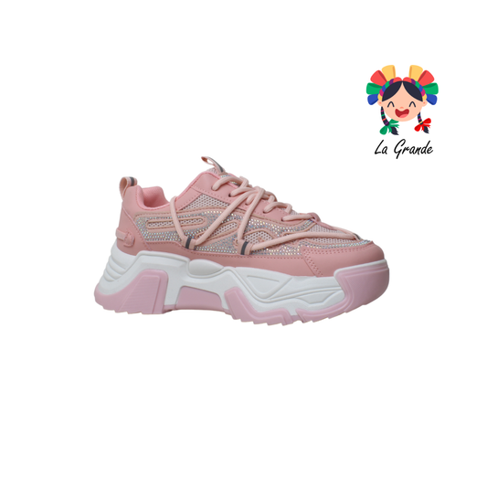 G06-1C FOSUM Rosa Textil Tenis Casual Estilo Urban para Dama