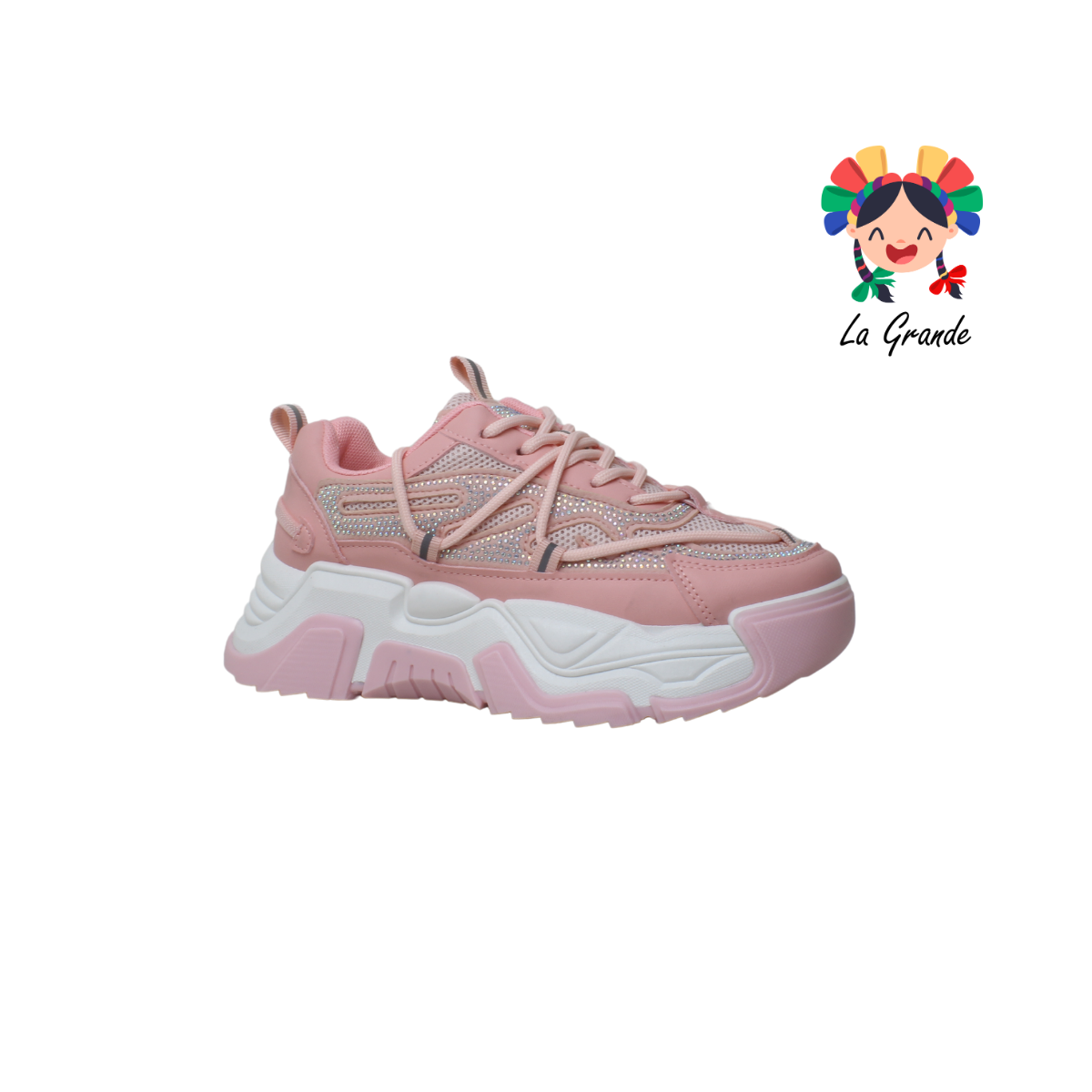 G06-1C FOSUM Rosa Textil Tenis Casual Estilo Urban para Dama