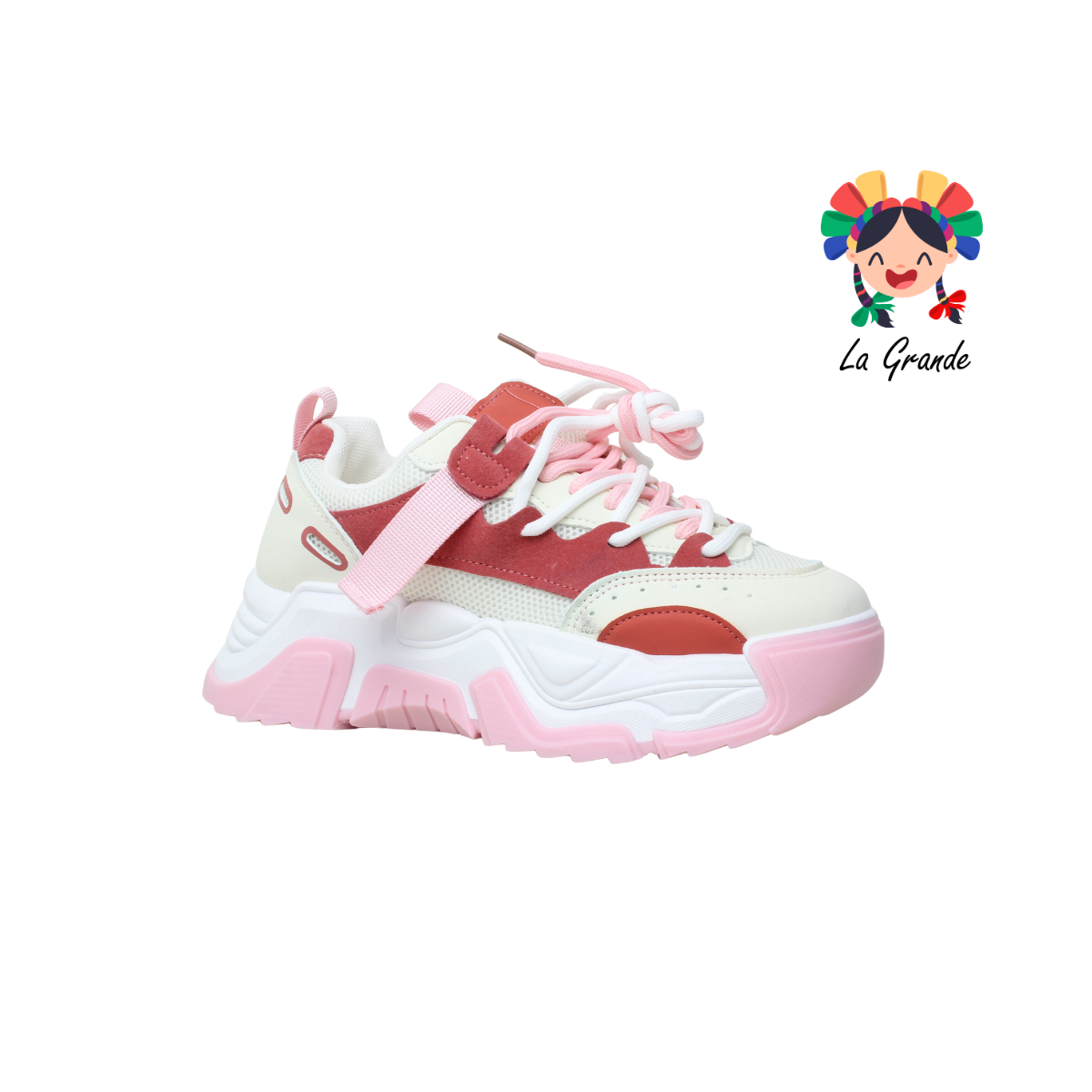 G06-2B FOSUM Rosa Textil Tenis Casual Estilo Urban para Dama