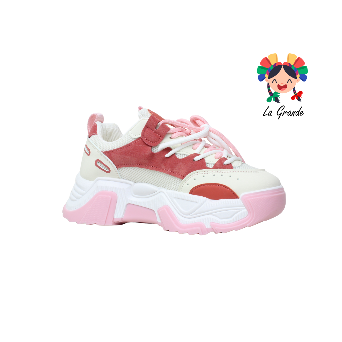 G06-2B FOSUM Rosa Textil Tenis Casual Estilo Urban para Dama