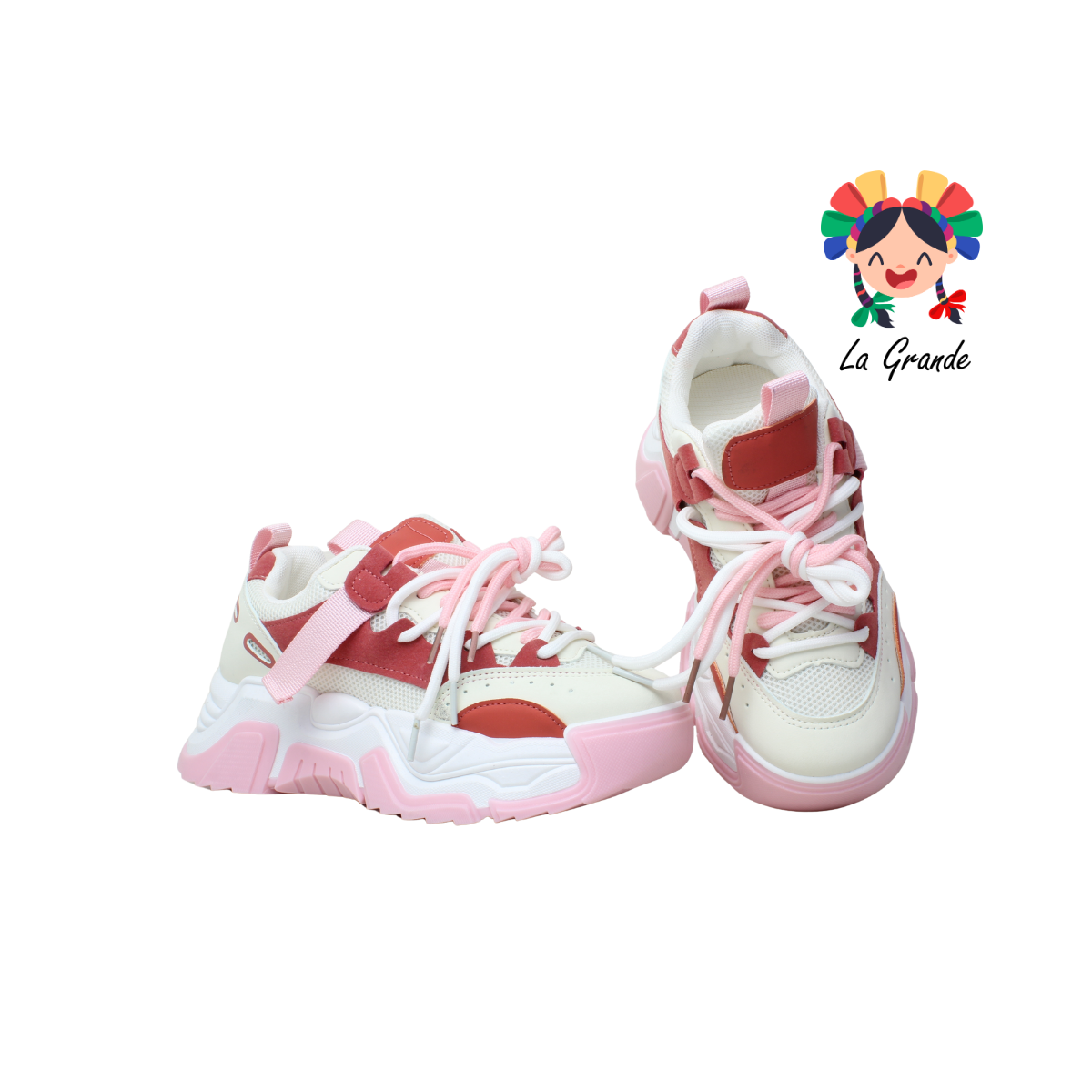 G06-2B FOSUM Rosa Textil Tenis Casual Estilo Urban para Dama