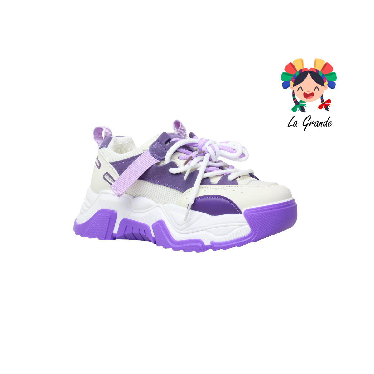 G06-2C FOSUM Morado Textil Tenis Casual Estilo Urban para Dama