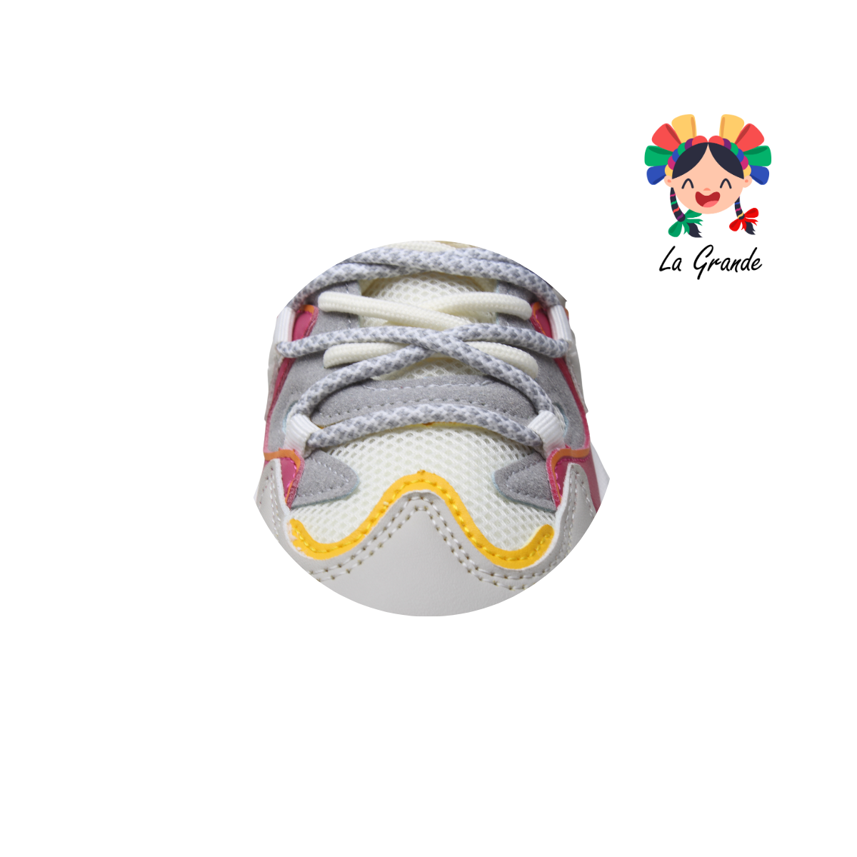 G06-4A FOSUM Beige Rojo Textil Tenis Casual Estilo Urban para Dama