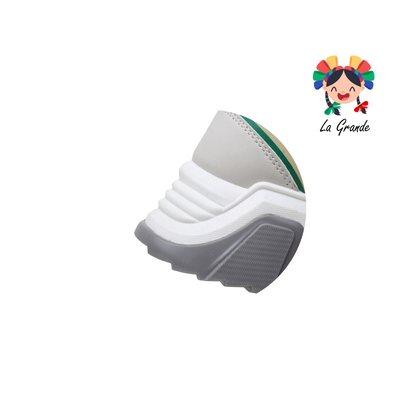 G06-4B FOSUM Beige Gris Textil Tenis Casual Estilo Urban para Dama
