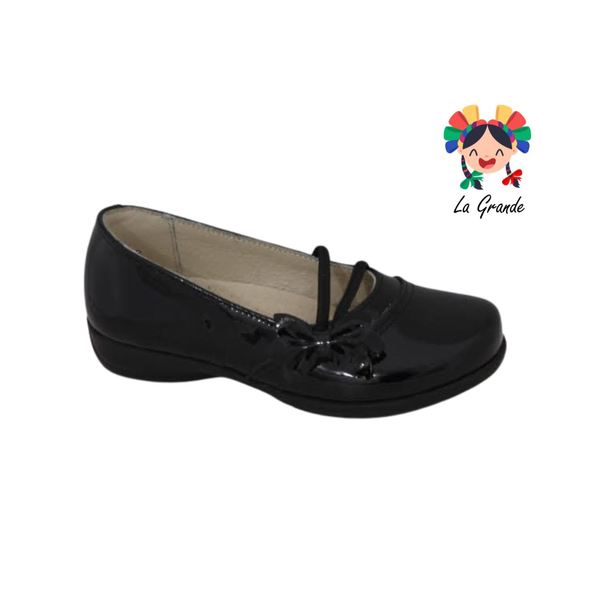 G603 DOGI Negro Charol Zapato Escolar para Niña