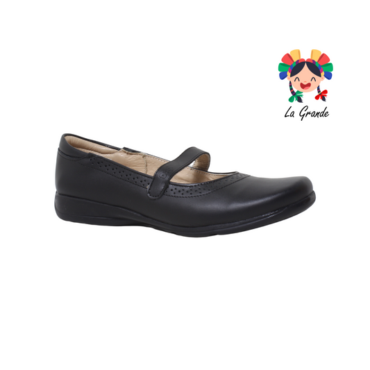 G699 DOGI Negro Piel Napa Zapato Escolar para Dama