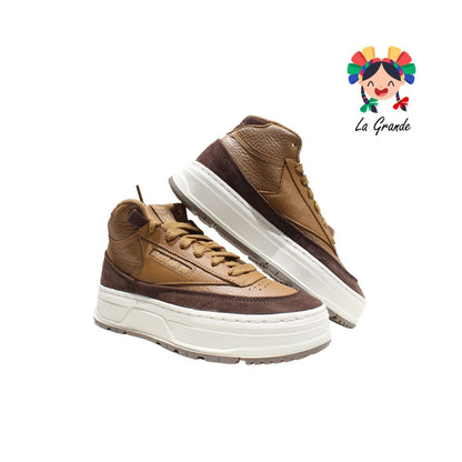 GEO MID REEBOK Café Beige Tenis Importado Original para Joven y Dama