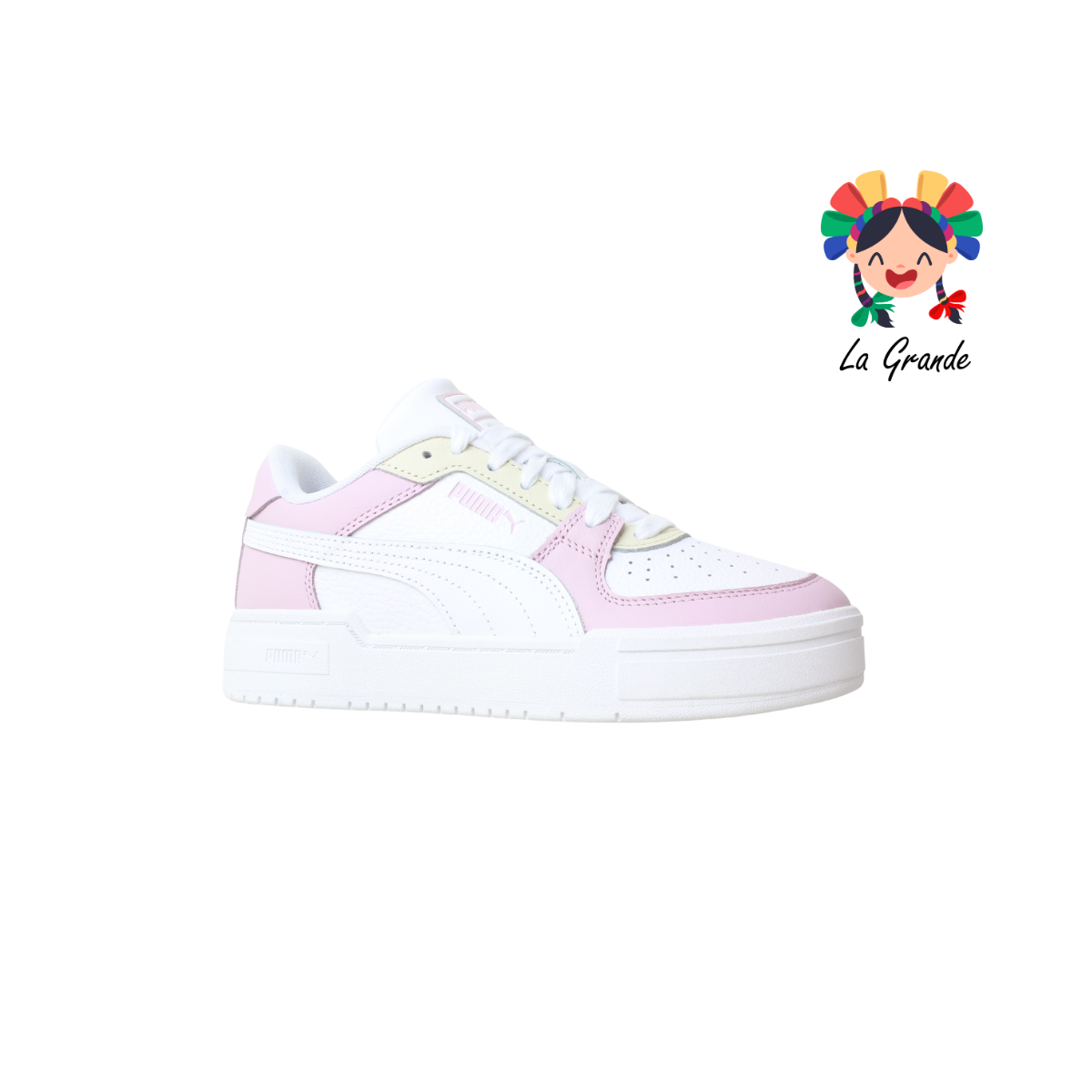 CA Pro Classic PUMA Bco Rosa Latte Piel Tenis Casuales Importados para Dama