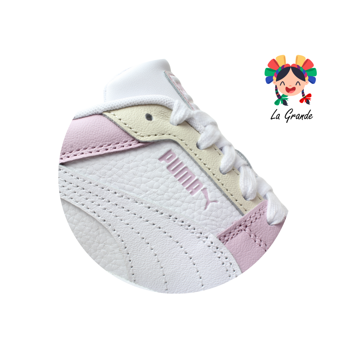 CA Pro Classic PUMA Bco Rosa Latte Piel Tenis Casuales Importados para Dama