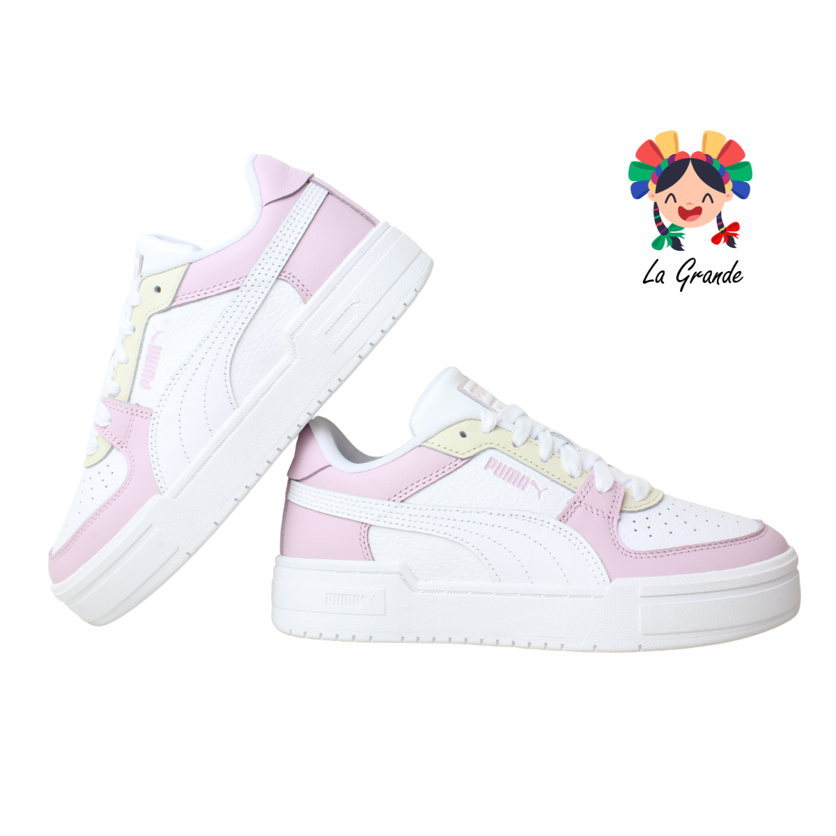 CA Pro Classic PUMA Bco Rosa Latte Piel Tenis Casuales Importados para Dama