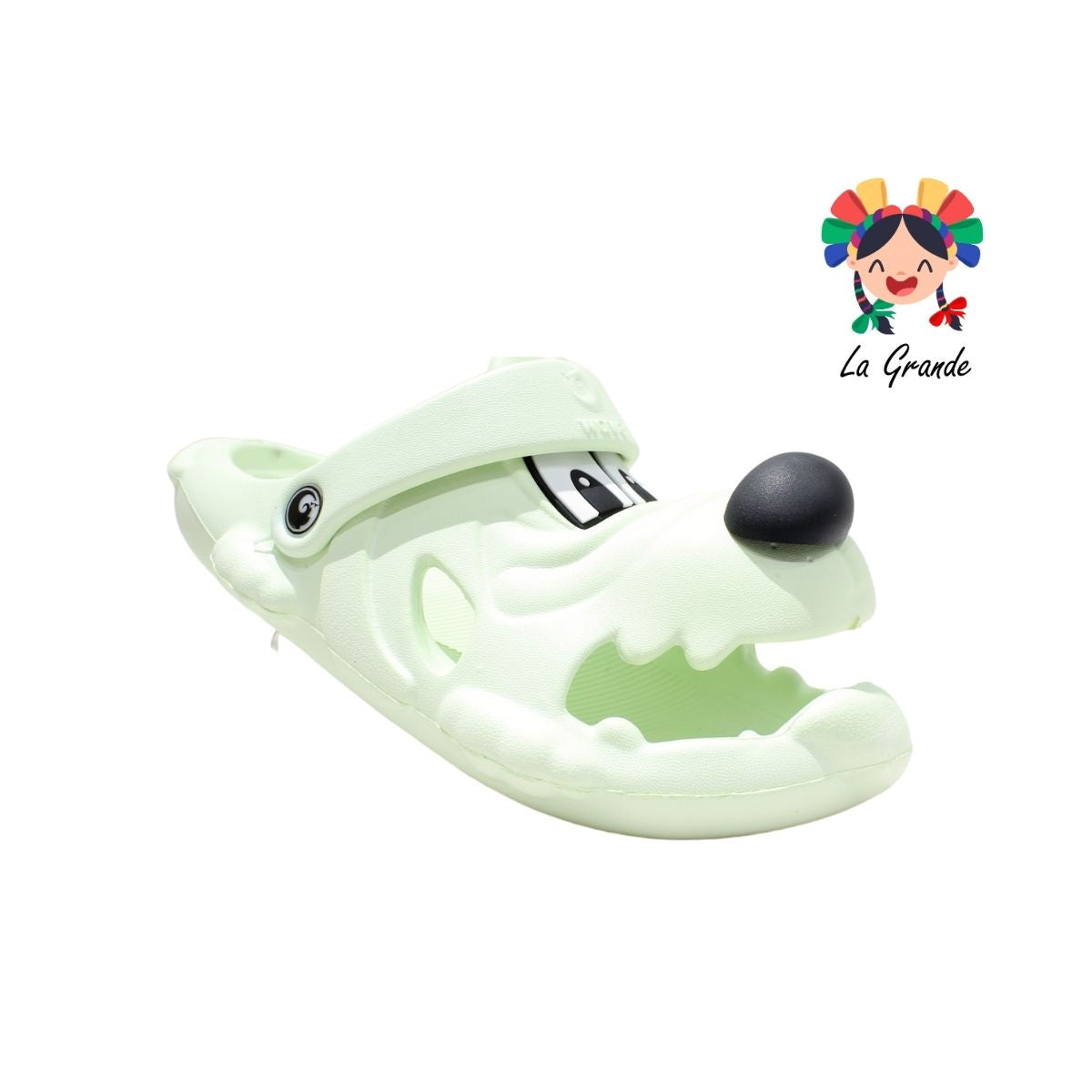 HUELLAS Sandalia tipo Crocs Sint Perrito Verde para Niña y Niño