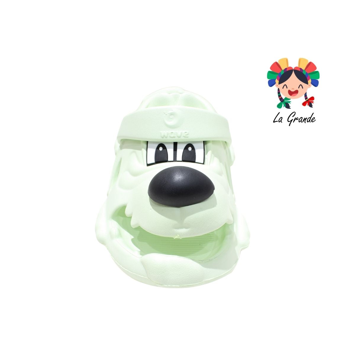 HUELLAS Sandalia tipo Crocs Sint Perrito Verde para Niña y Niño