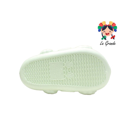 HUELLAS Sandalia tipo Crocs Sint Perrito Verde para Niña y Niño