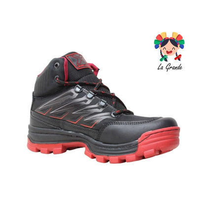 Hotmail CROSS-X Negro Rojo Sint  Bota Industrial sin Casco para Caballero