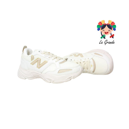 J02 NEW LINE Beige Total Tenis Deportivo para Dama y Joven