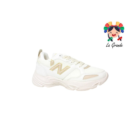 J02 NEW LINE Beige Total Tenis Deportivo para Dama y Joven