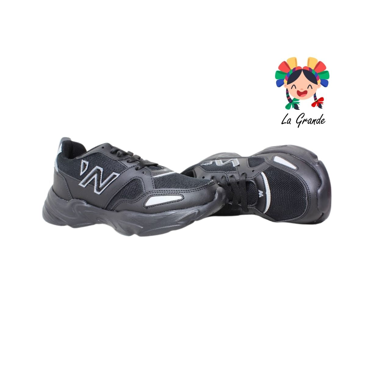 J02 NEW LINE Negro Gris Tenis Deportivo Caballero