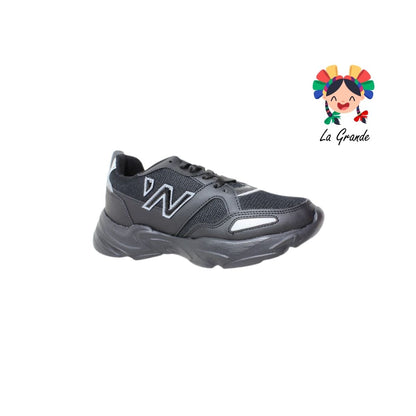 J02 NEW LINE Negro Gris Tenis Deportivo Caballero