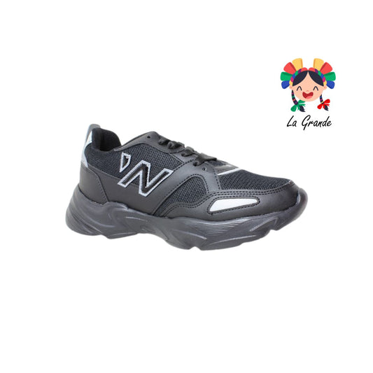 J02 NEW LINE Negro Gris Tenis Deportivo Caballero