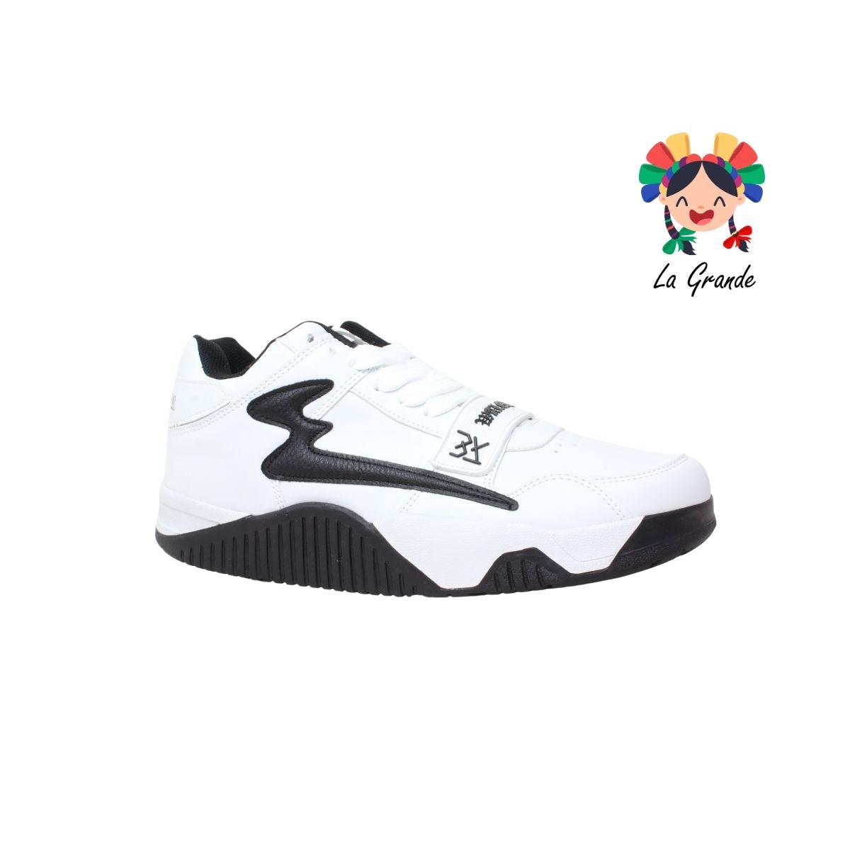 Jack WALKQUIR Blanco Negro Tenis Casual para Caballero