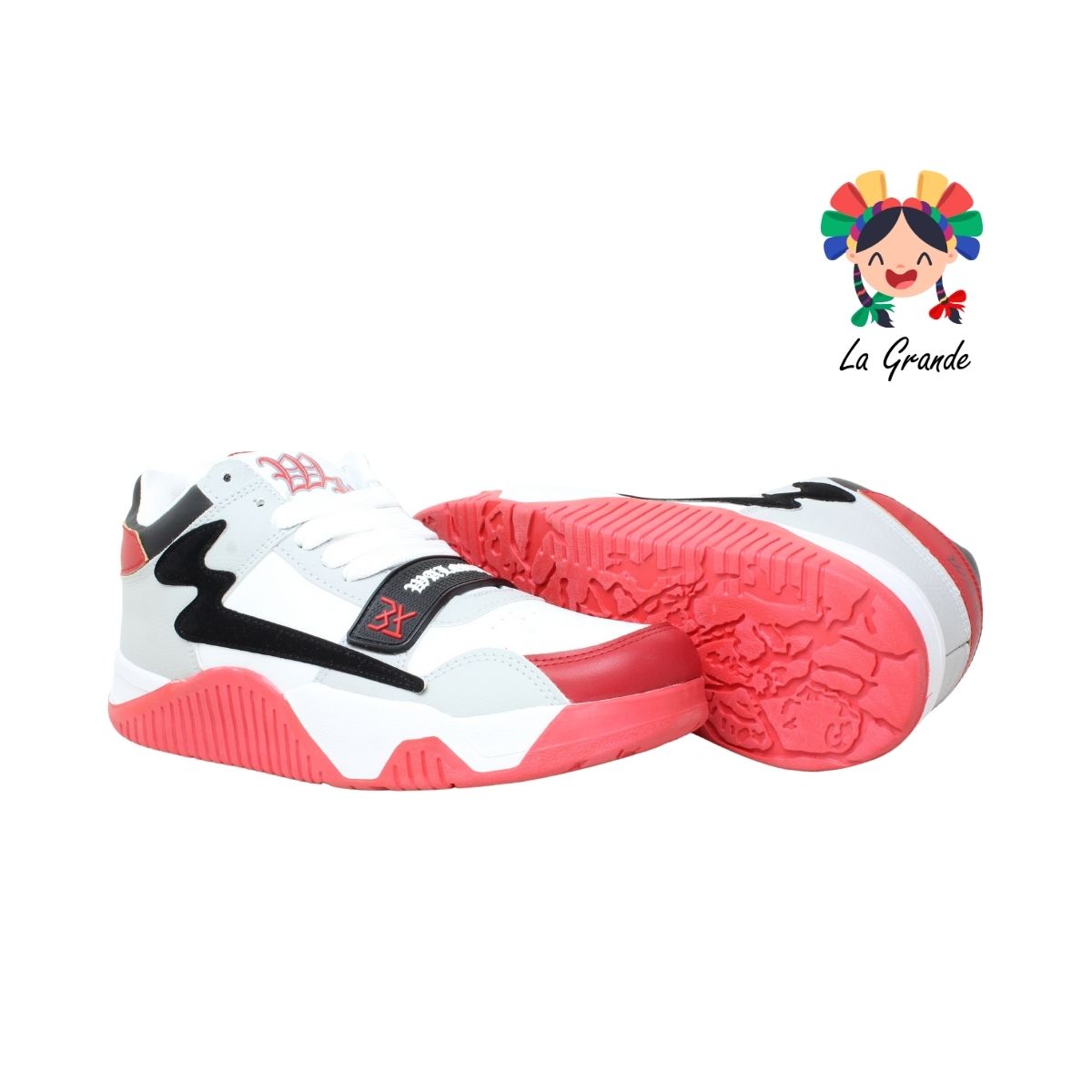 Jack WALKQUIR Blanco Rojo Tenis Casual para Caballero