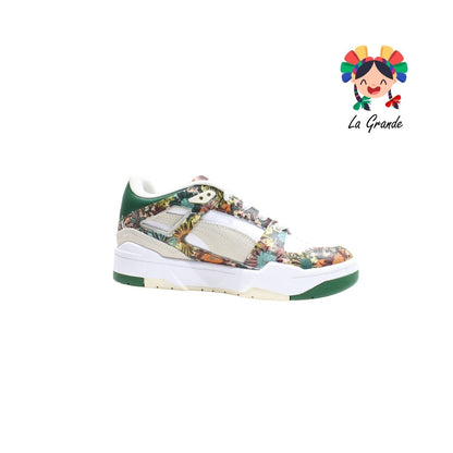 LIBERTY PUMA Bnco Vde Flores Tenis Importado Original para Dama