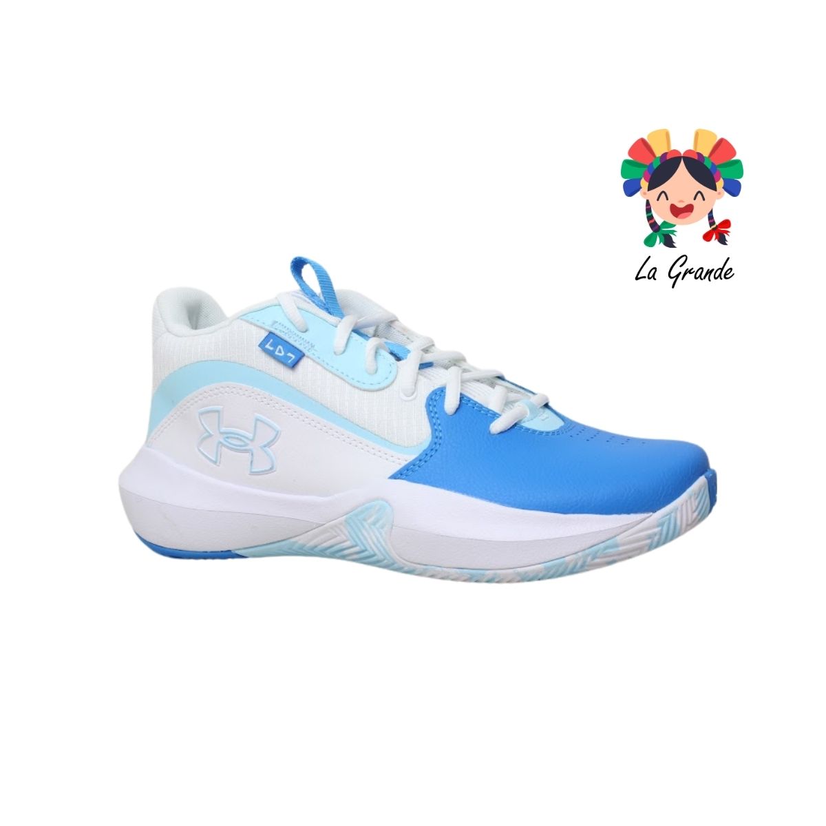 Lockdown 7 UNDER ARMOUR Blanco Azul Tenis Deportivo Original Importado para Caballero
