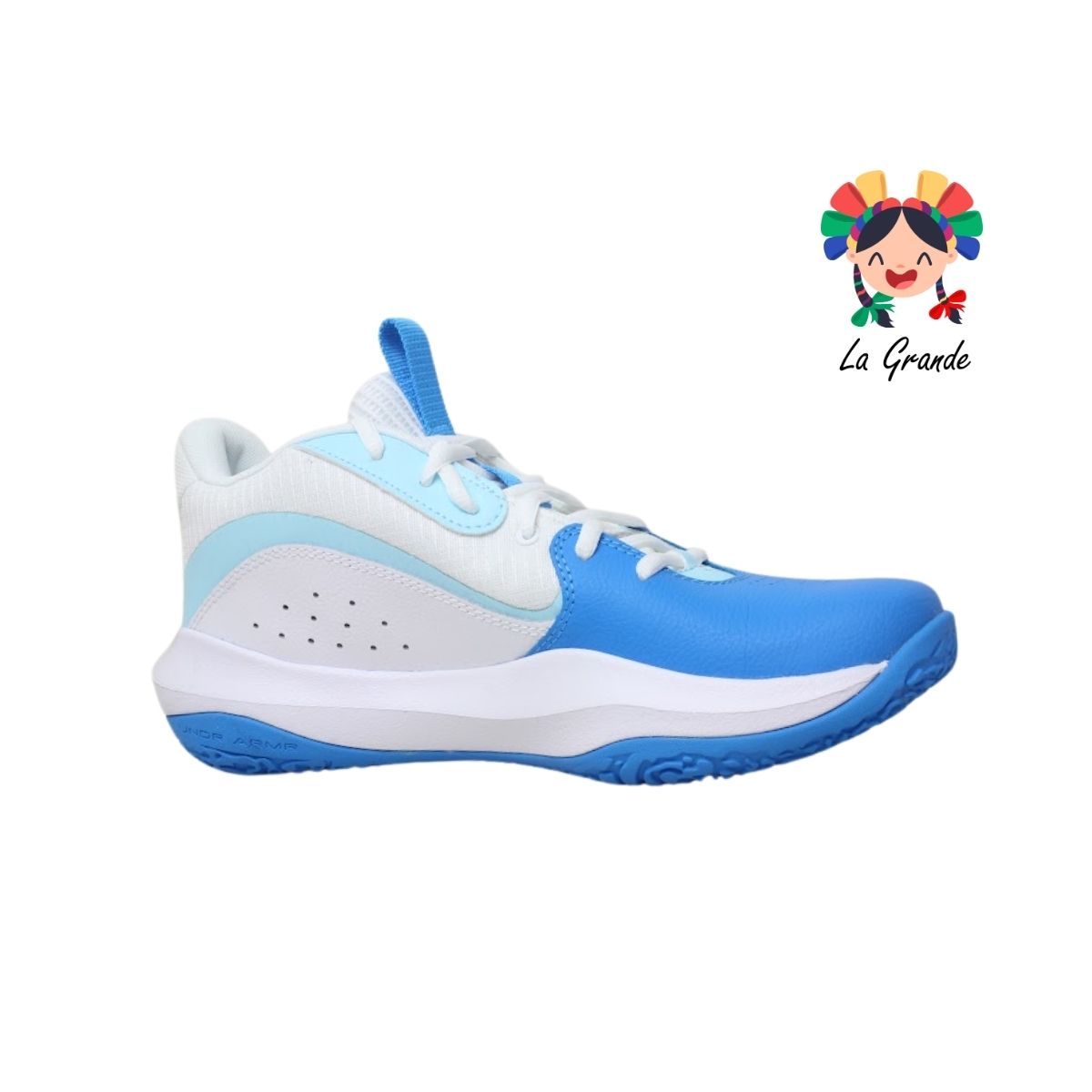 Lockdown 7 UNDER ARMOUR Blanco Azul Tenis Deportivo Original Importado para Caballero