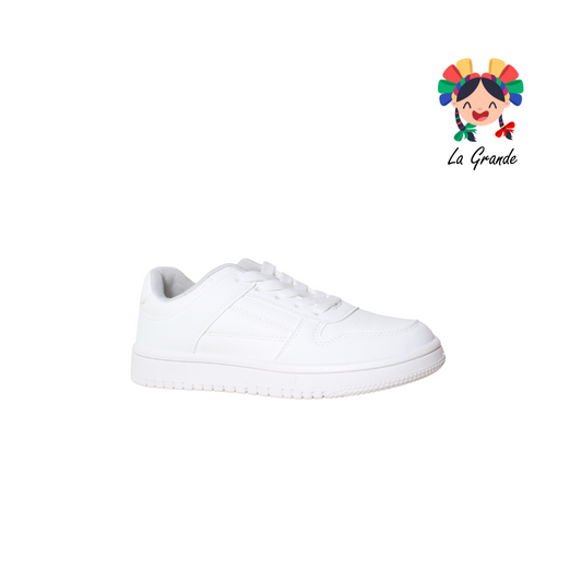 M2306B-1A FOSUM Blanco Gris Tenis Choclo Casual para Dama y Joven