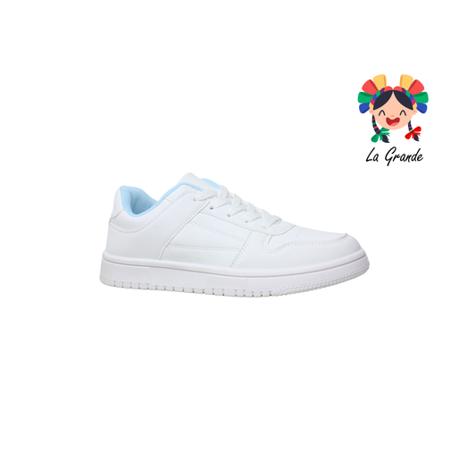 M2306B-1B FOSUM Blanco Azul Tenis Casual para Dama y Jóven