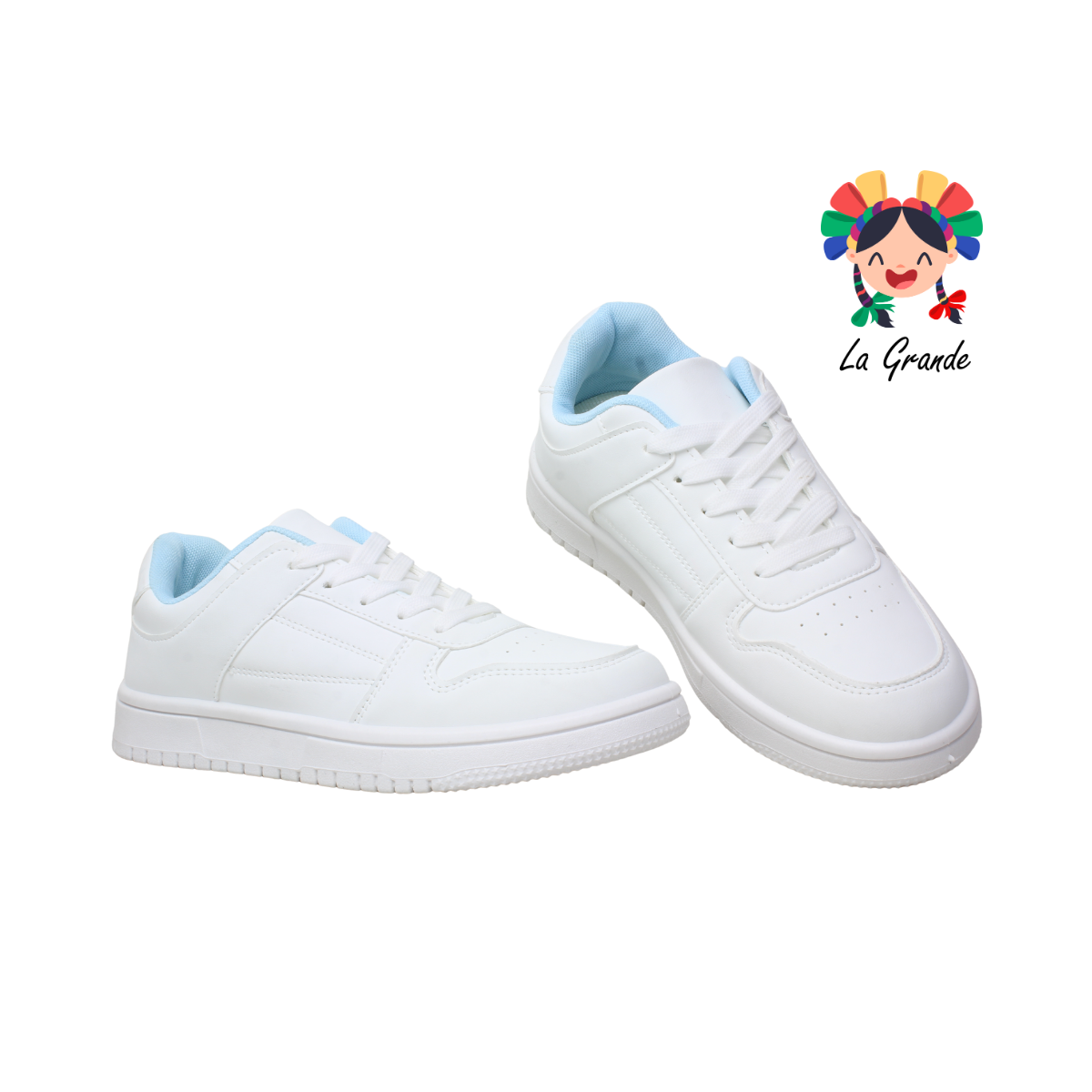 M2306B-1B FOSUM Blanco Azul Tenis Casual para Dama y Jóven