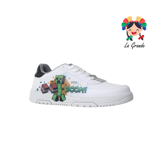 MI3070 YUYIN MINECRA Blanco Sint Tenis Casual para Dama y Joven