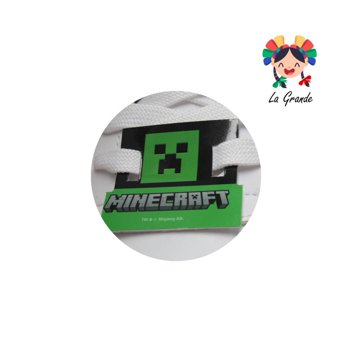 MI3070 YUYIN MINECRA Blanco Sint Tenis Casual para Dama y Joven