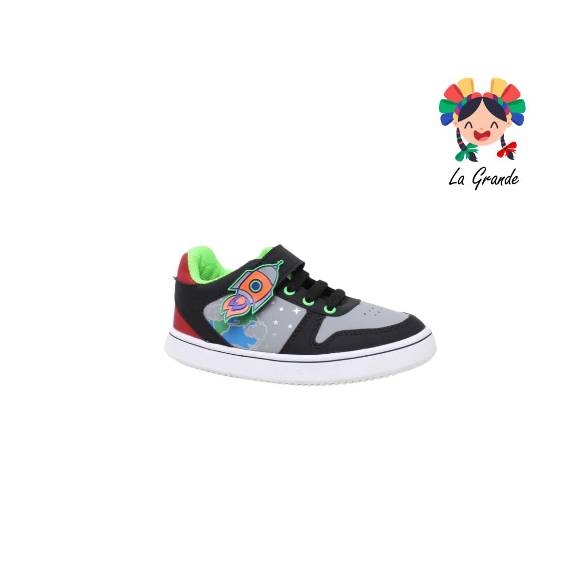 MOY ATROM Negro Gris Neón Tenis Nave Espacial para Niño y Niña