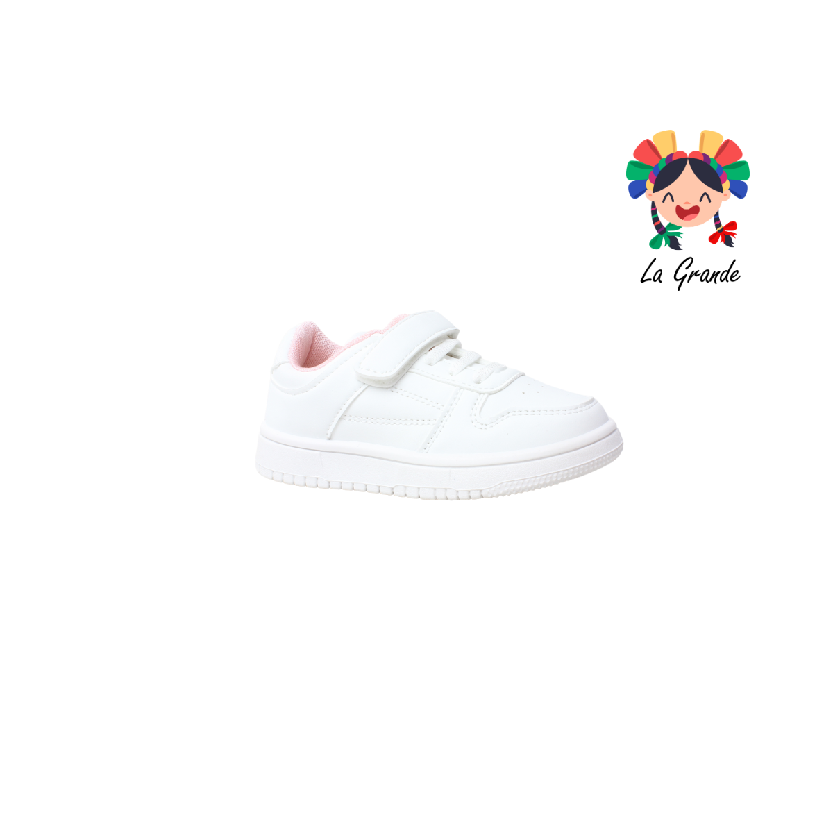 N2306C FOSUM Blanco Rosa Tenis Casual para Niña